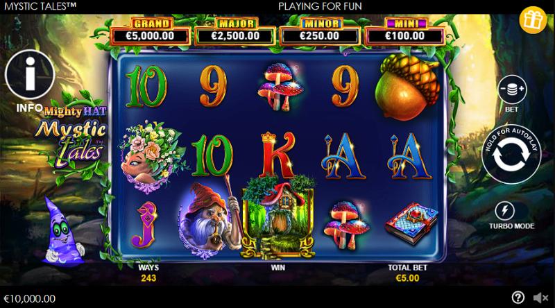 Mighty Hat: Mystic Tales slot game artwork