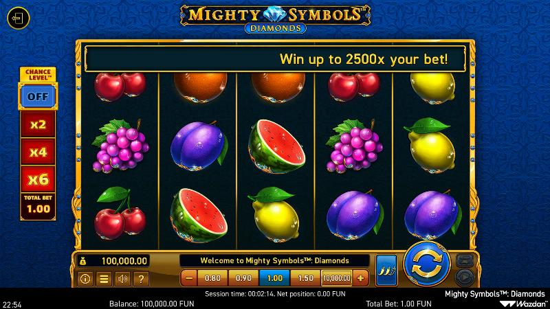 Mighty Symbols: Diamonds slot game artwork