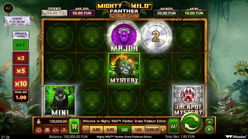 Mighty Wild: Panther Grand Platinum Edition slot game artwork