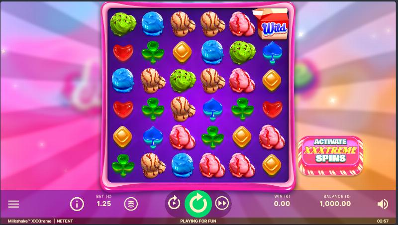 Milkshake Xxxtreme slot game artwork