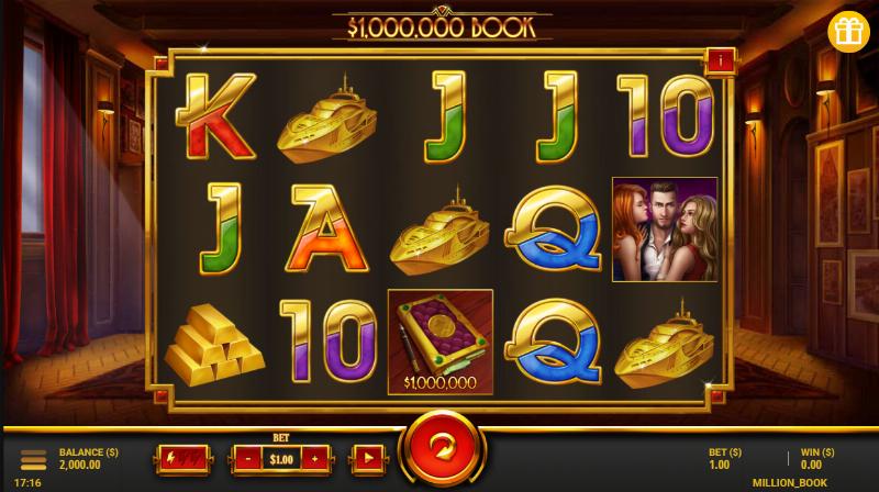Million Book slot game artwork