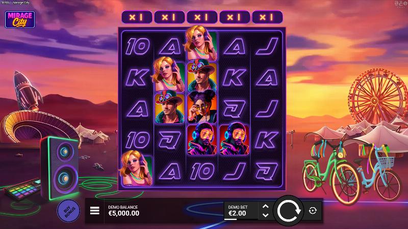 Mirage City slot game artwork