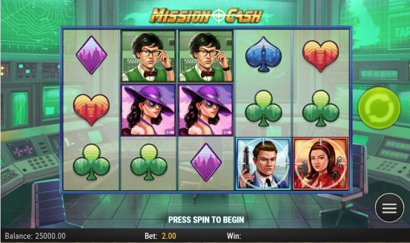 Mission Cash slot game artwork