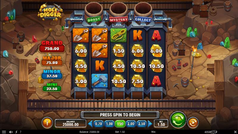 Mole Digger slot game artwork