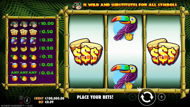 Monkey Madness slot game artwork