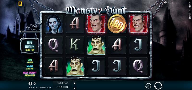 Monster Hunt slot game artwork