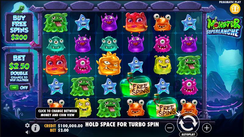Monster Superlanche slot game artwork