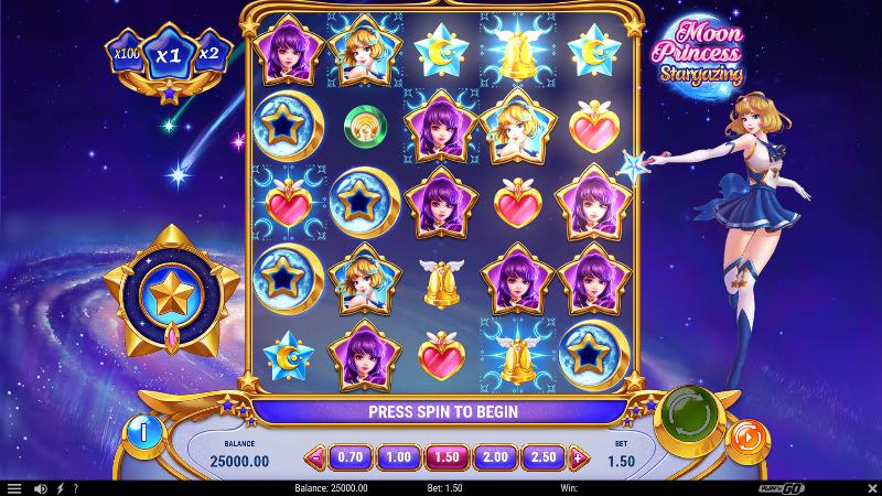 Moon Princess Stargazing slot game artwork