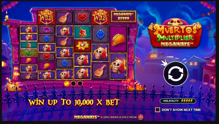 Muertos Multiplier Megaways slot game artwork