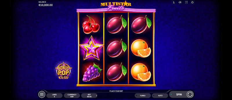 Multistar Fruits slot game artwork