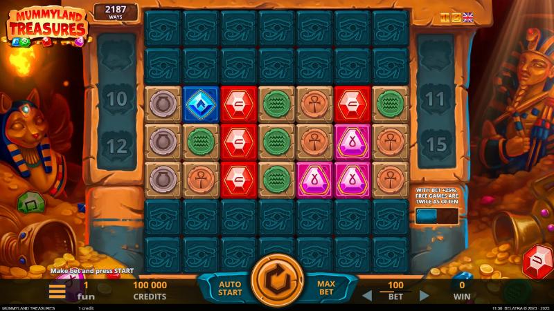 Mummyland Treasures slot game artwork