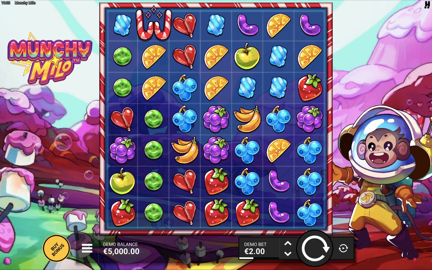 Munchy Milo slot game artwork