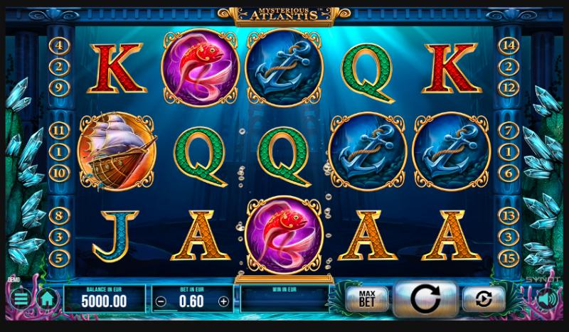 Mysterious Atlantis slot game artwork