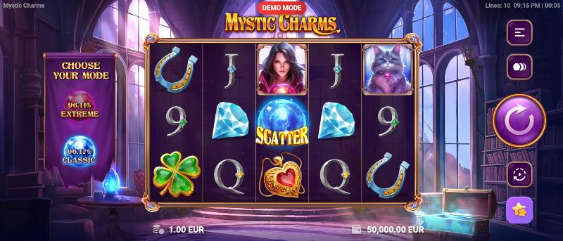 Mystic Charms slot game artwork