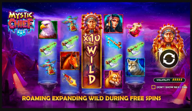 Mystic Chief slot game artwork