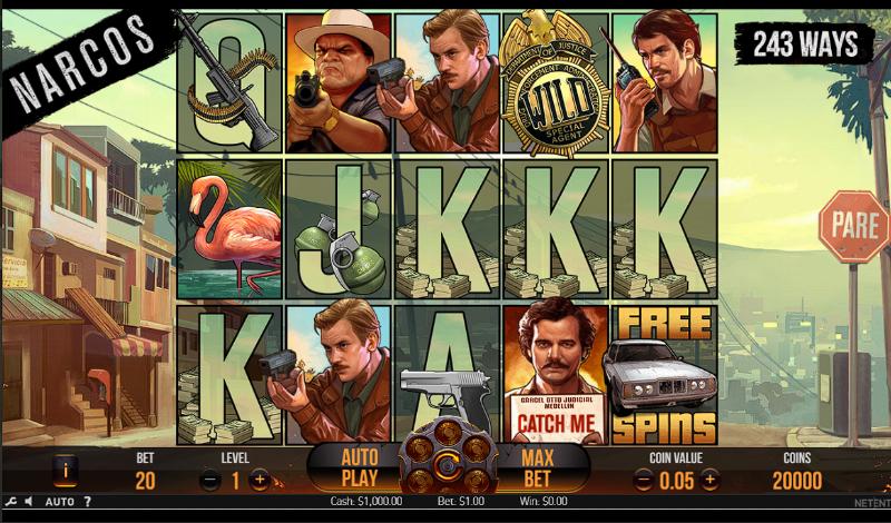 Narcos (Netent) slot game artwork