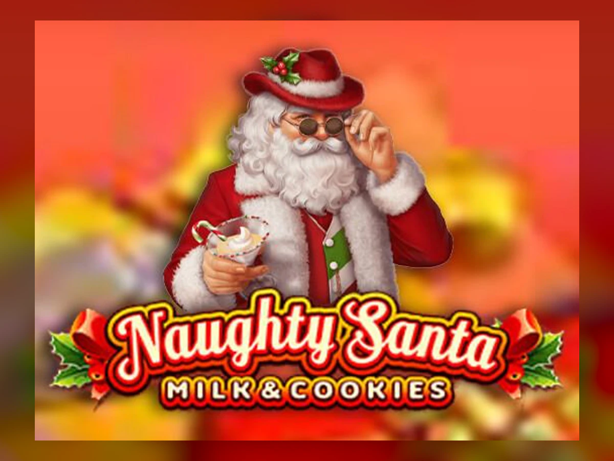 Naughty Santa Milk & Cookies slot game artwork
