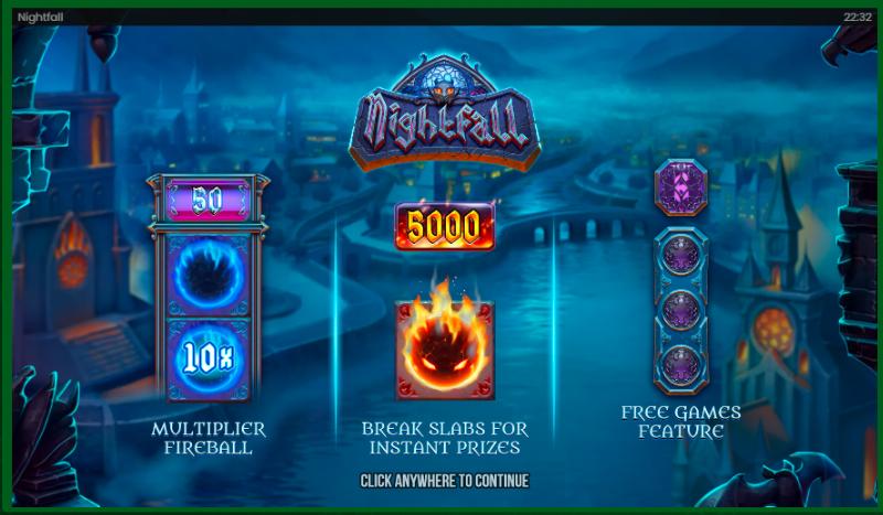 Nightfall slot game artwork