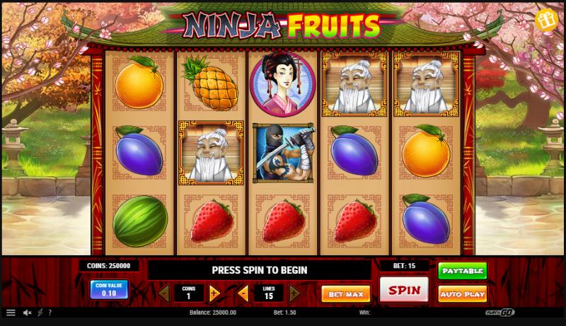 Ninja Fruits slot game artwork