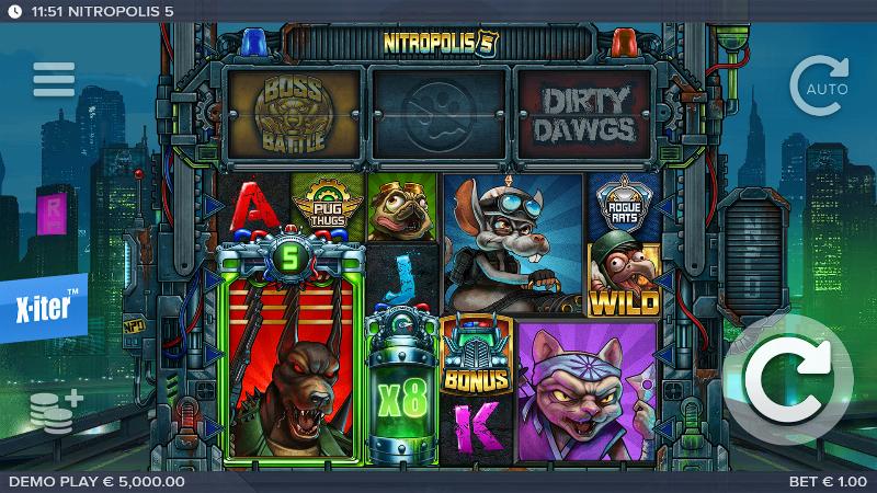 Nitropolis 5 slot game artwork