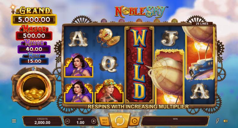 Noble Sky slot game artwork