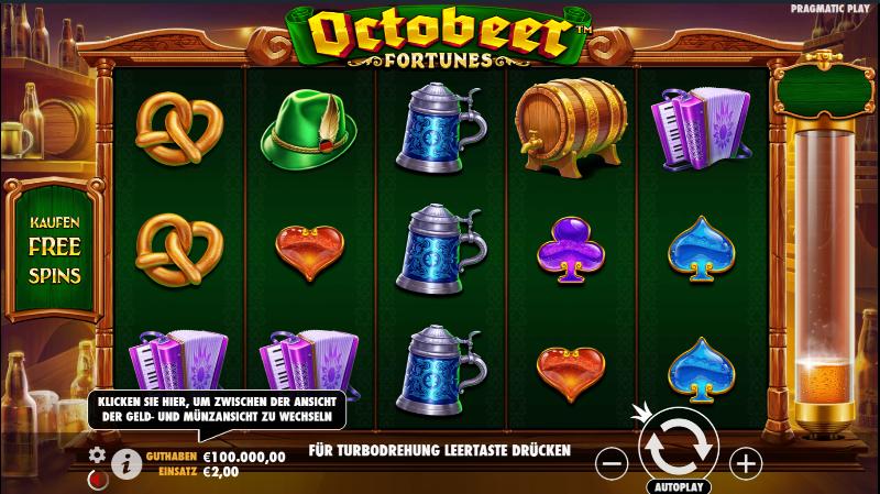 Octobeer Fortunes slot game artwork