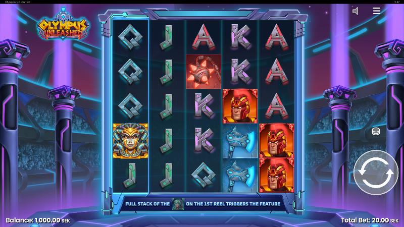 Olympus Unleashed slot game artwork