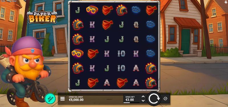 Paper Biker slot game artwork