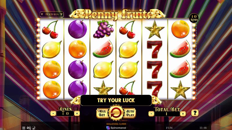 Penny Fruits slot game artwork