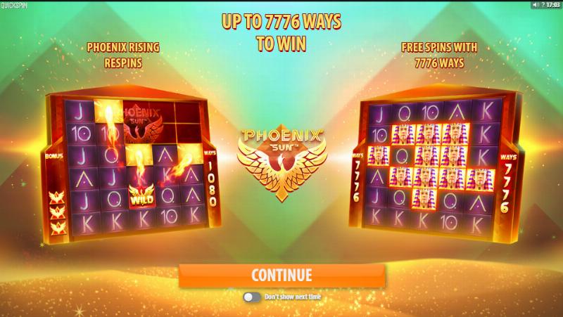 Phoenix Sun slot game artwork