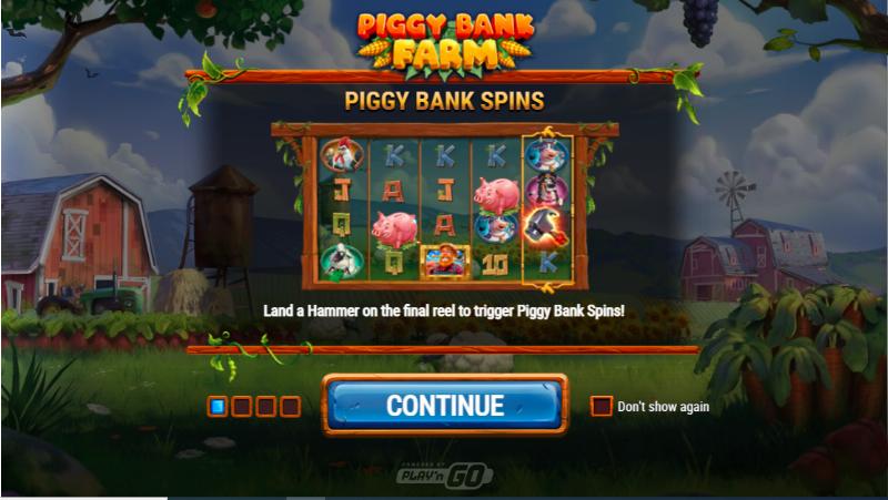 Piggy Bank Farm slot game artwork