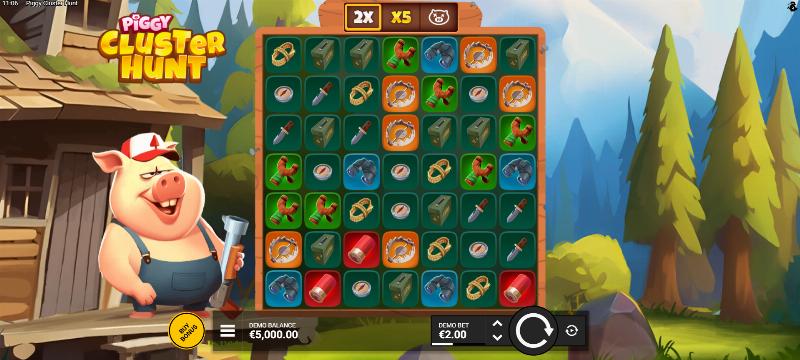 Piggy Cluster Hunt slot game artwork