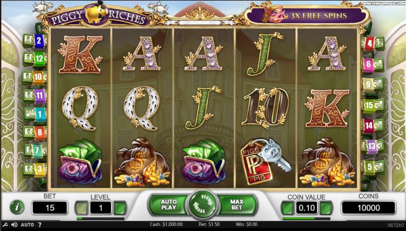 Piggy Riches (Netent) slot game artwork