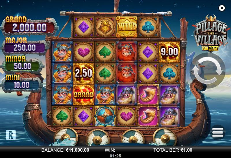 Pillage The Village 10K Ways slot game artwork