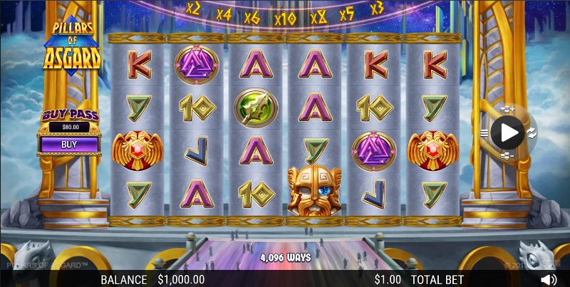 Pillars Of Asgard slot game artwork