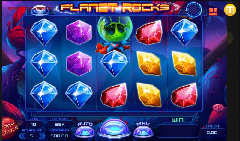 Planet Rocks slot game artwork