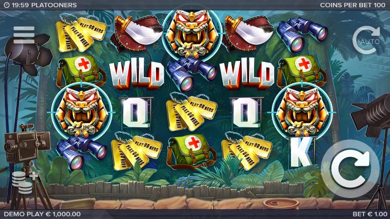 Platooners slot game artwork