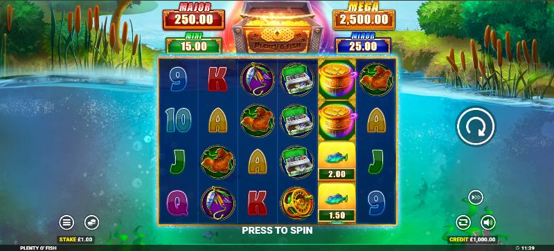 Plenty O’ Fish slot game artwork