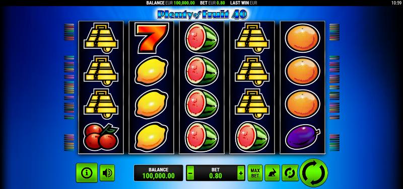 Plenty Of Fruit 40 slot game artwork