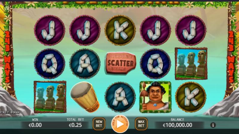 Polynesian slot game artwork