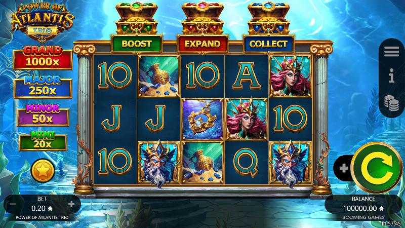 Power Of Atlantis Trio slot game artwork