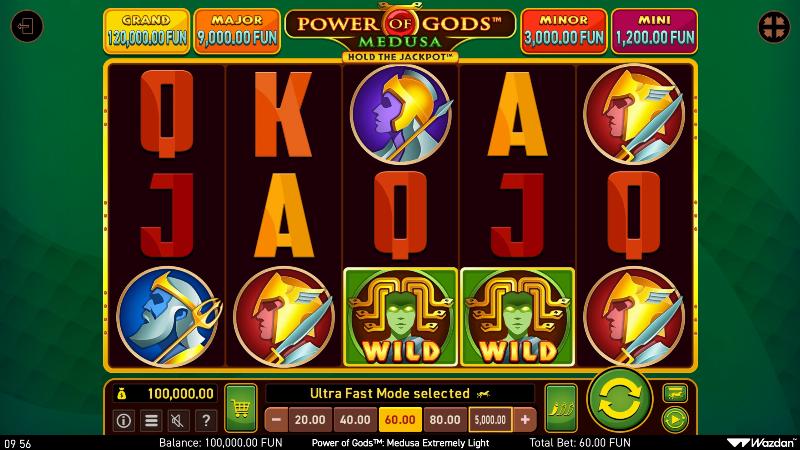 Power Of Gods: Medusa Extremely Light slot game artwork