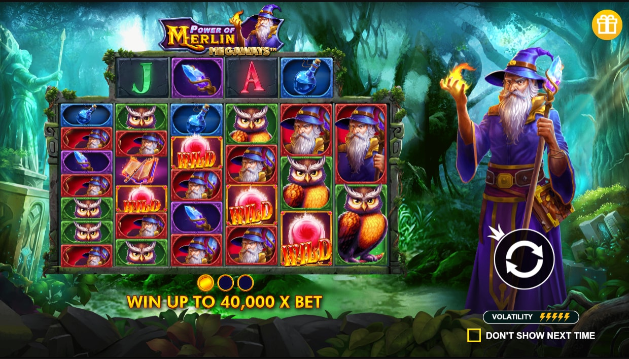 Power of Merlin Megaways slot game artwork