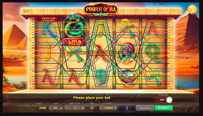 Power Of Ra slot game artwork