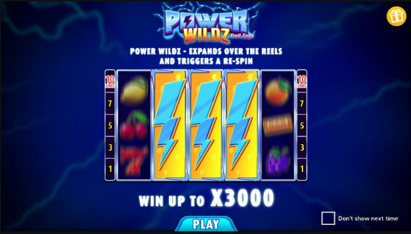 Power Wildz: Fruit Saga slot game artwork
