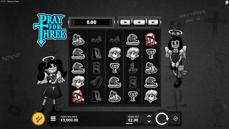 Pray For Three slot game artwork