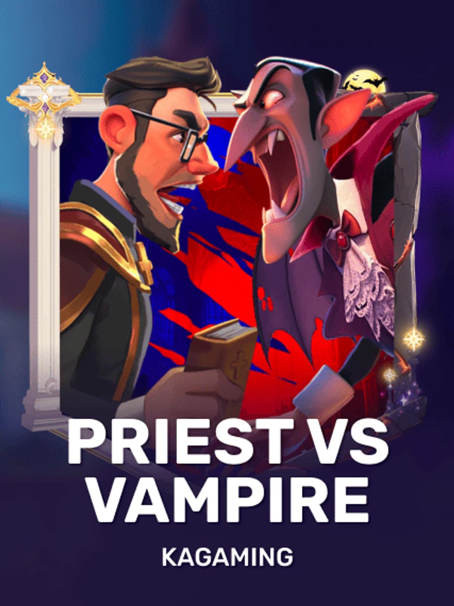 Priest VS Vampire slot game artwork