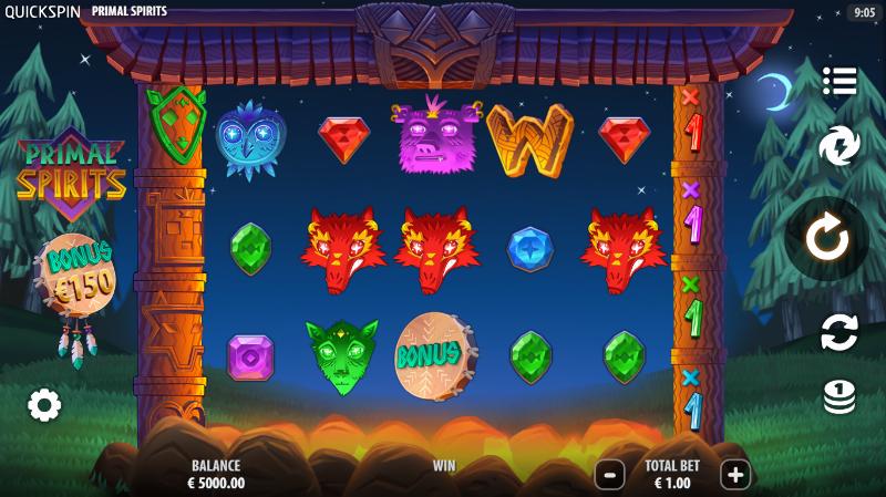 Primal Spirits slot game artwork