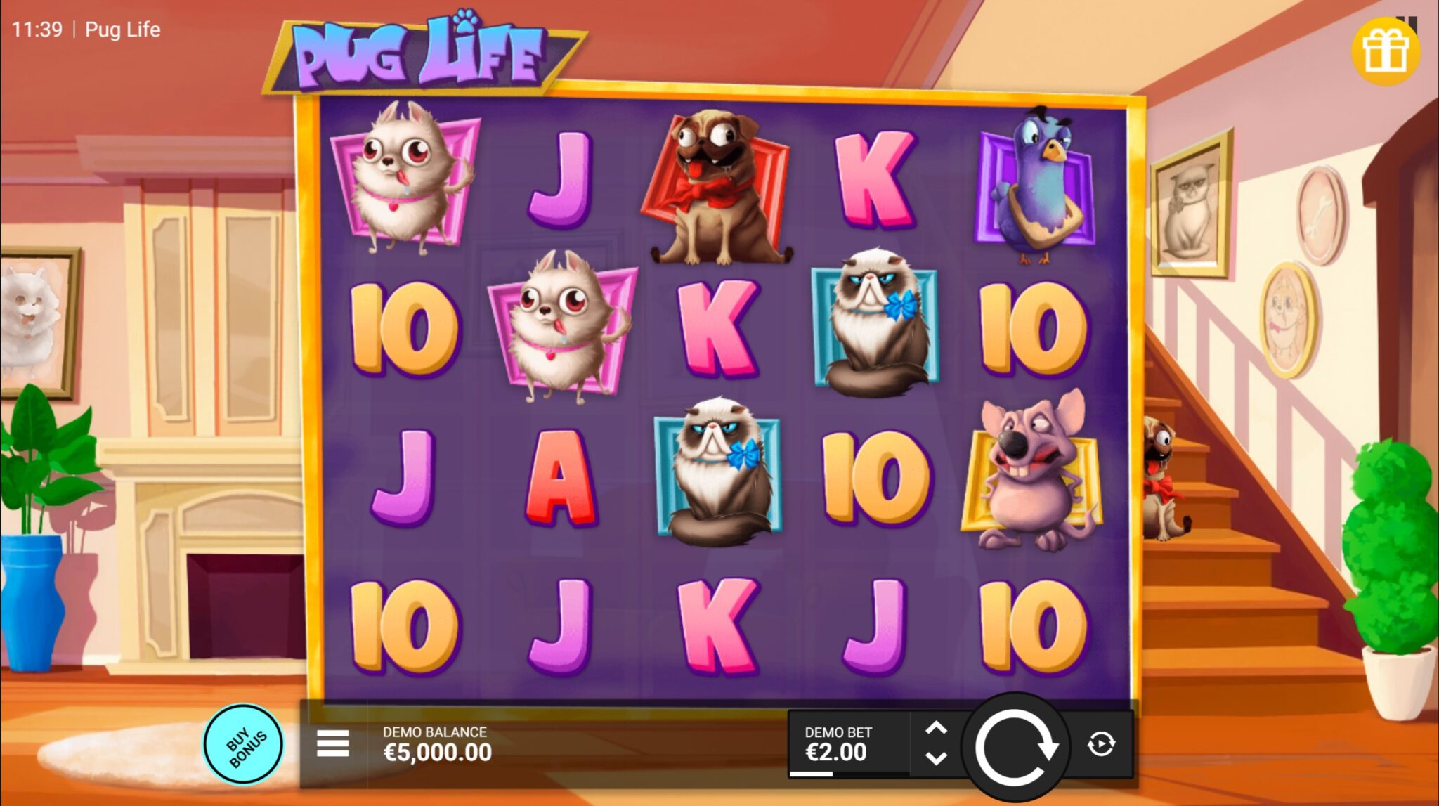 Pug Life slot game artwork
