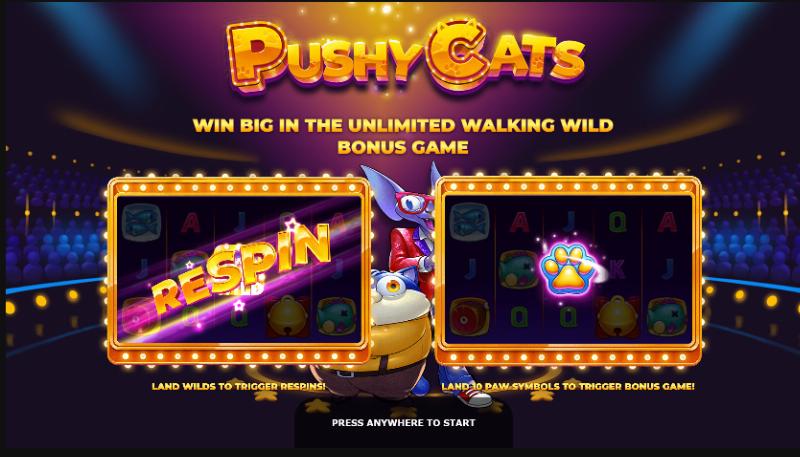 Pushy Cats slot game artwork